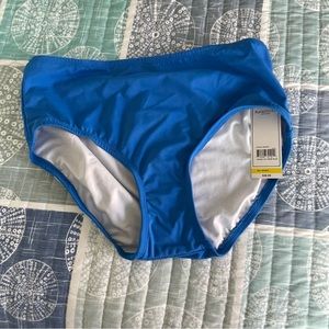 Relatively royal blue swim bottom.  NWT